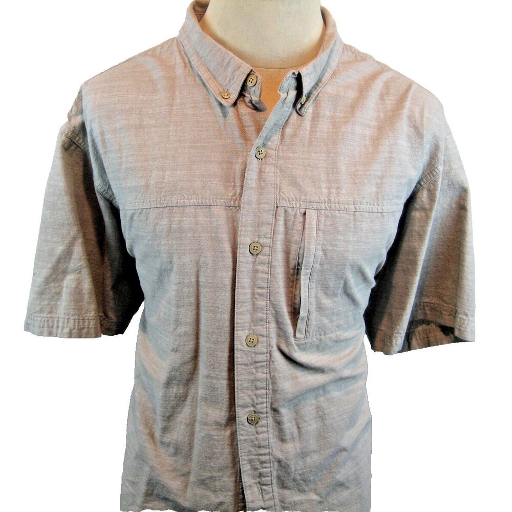 Mens Hobbs Creek Bass Pro Shops Tan Cotton Vented SS  Fishing Shirt sz 3XL